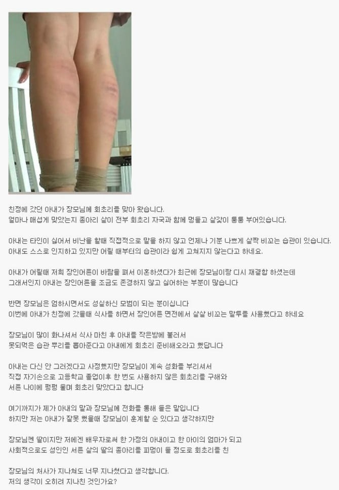 서른 나이에 회초리 맞은 아내 | 인스티즈