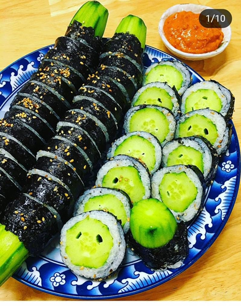 쌈장 찍어먹는 통오이 김밥 | 인스티즈