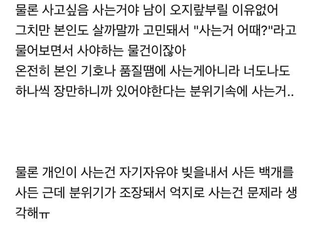 요즘 사람들이 명품 너무 과소비한다고 느끼는 달글 캡쳐 | 인스티즈