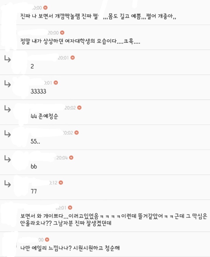 예쁜 여자를 봤을때 남초카페에서 생각하는 여초카페 반응 | 인스티즈