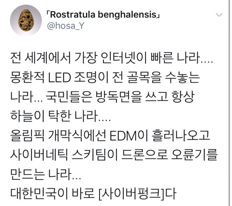 평화평창 개막식.twt (feat. 사이버펑크코리아인면조) | 인스티즈