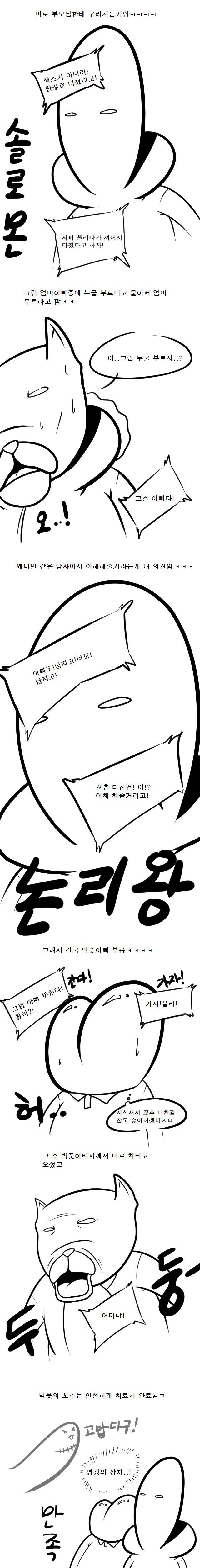 친구 섹ㅅ하다가 꼬추 다쳐서 밤에 병원간 썰.manhwa | 인스티즈