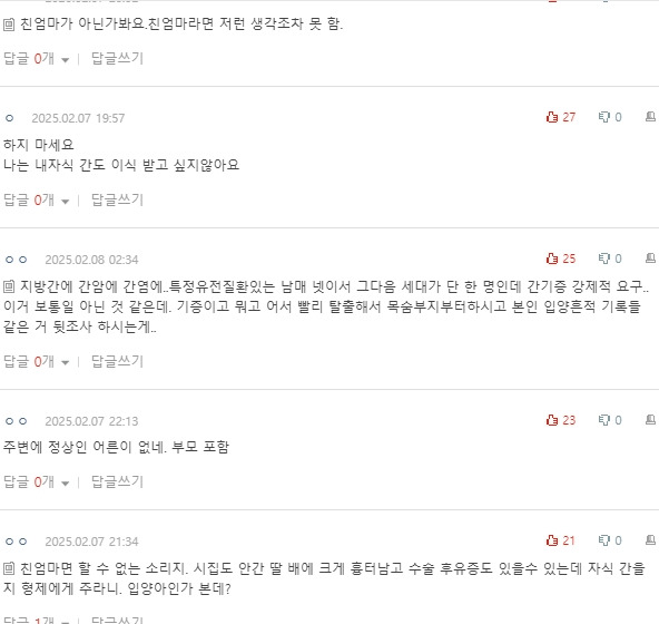 [네이트판] 내 간을 이모에게 기증해주라는 엄마 | 인스티즈