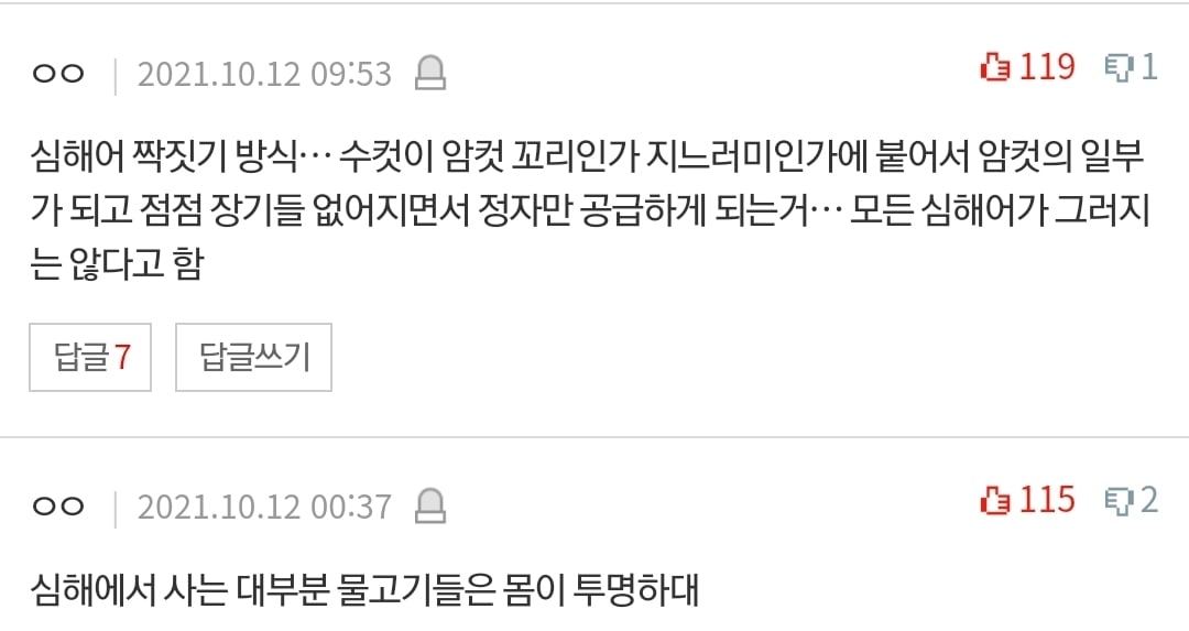 살면서 본 충격적인 심해/우주/인체썰 댓글 | 인스티즈