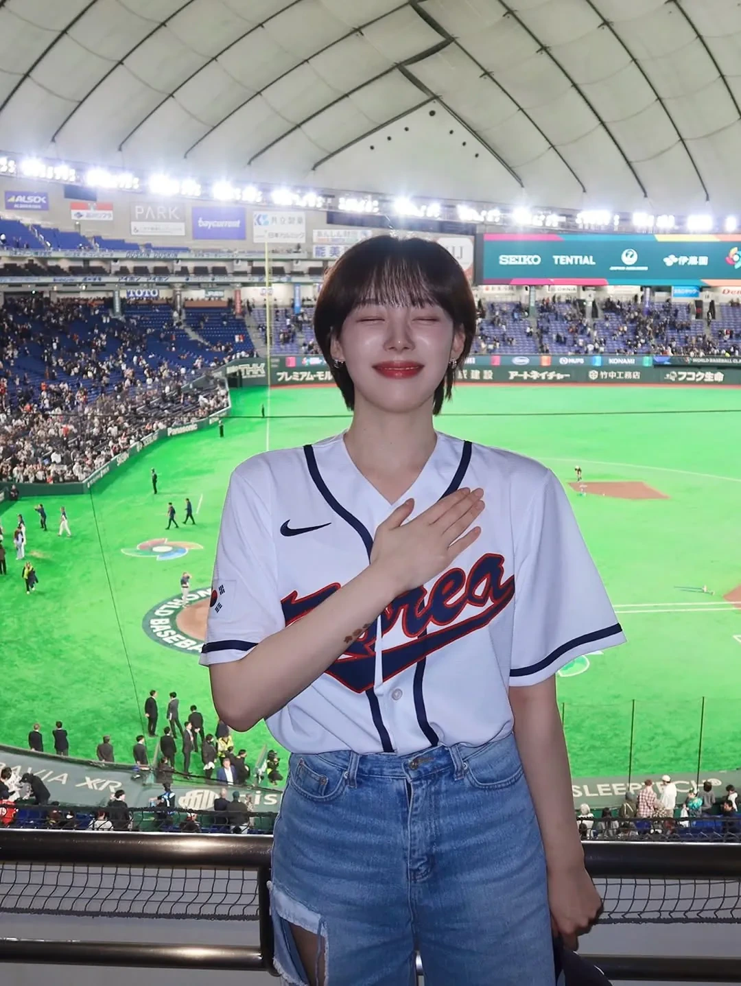 하지원 치어리더 인스타 WBC 도쿄돔 현장 사진 | 인스티즈