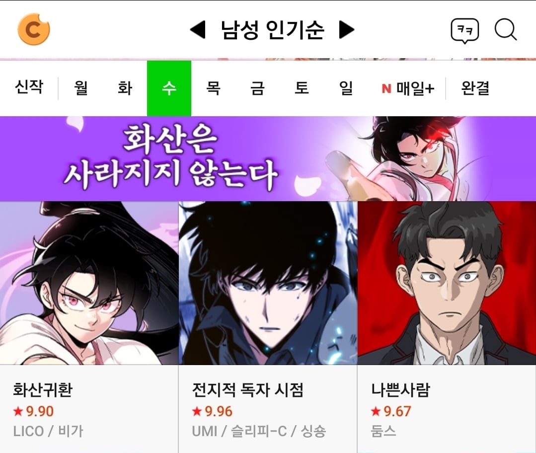 현재 네이버 수요웹툰 1위 | 인스티즈