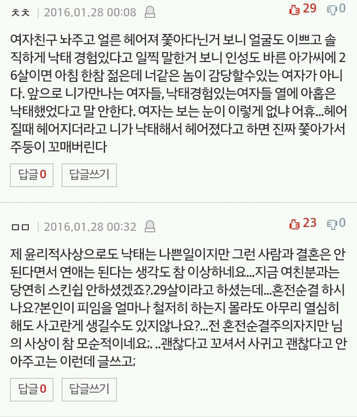 과거낙태한 내여자친구+추가글 | 인스티즈