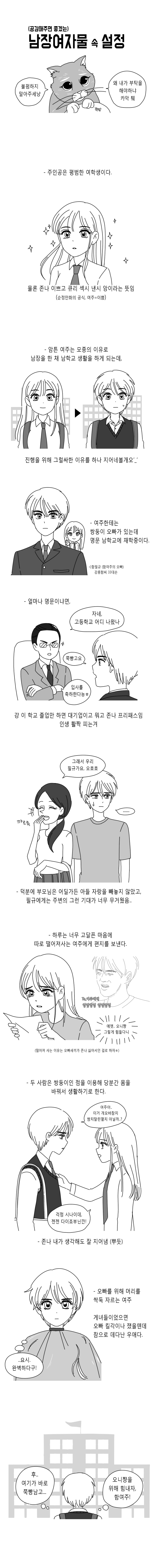 남장여자만화 속 설정.manhwa | 인스티즈