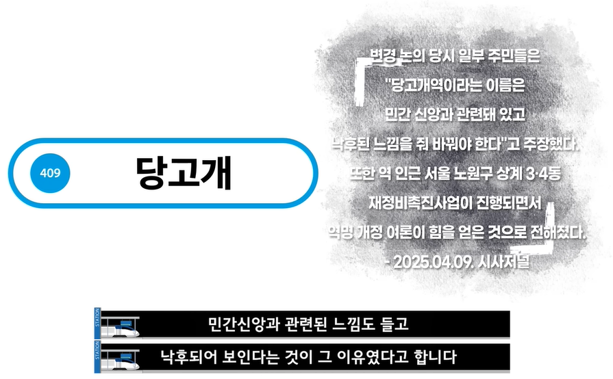 당고개역 이름이 마음에 안들어서 역명 바꾸면서 지불한 교체 비용 | 인스티즈