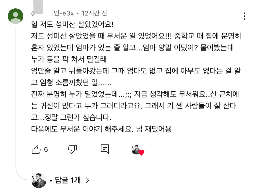 서울 한복판에서 사는 사람들이 느낀 귀신 이야기 (마포구 성미산 귀신) | 인스티즈