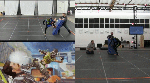 실제 사람이 직접 다 하는 에이펙스 레전드 게임 모션 캡쳐.gif | 인스티즈