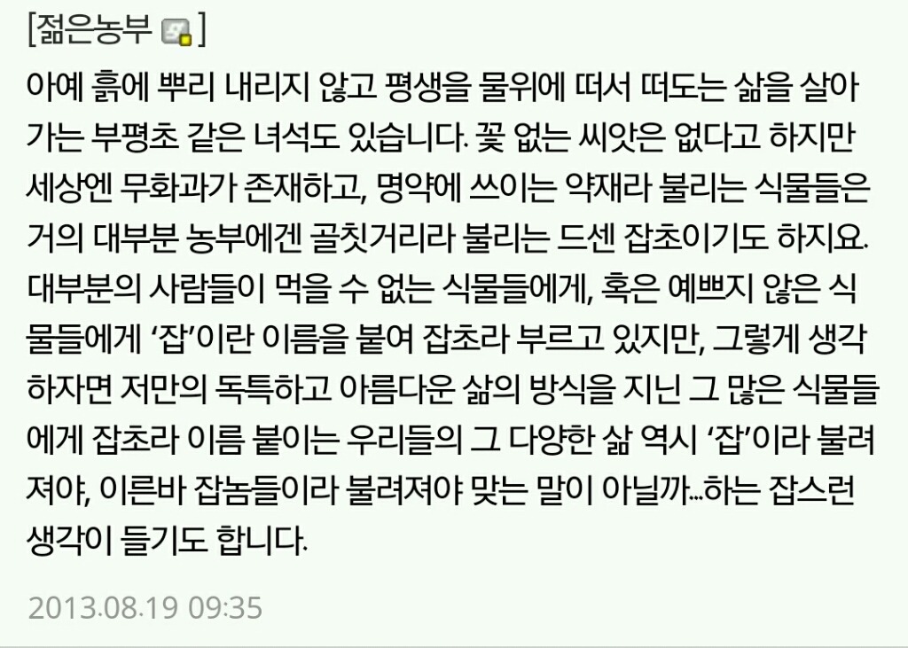 다시보는 식물갤의 명언 | 인스티즈