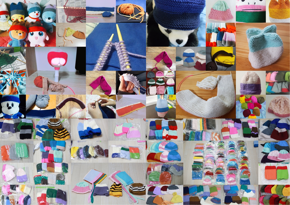 에이핑크 남덕들이 뜨개질을 한 이유 (210개의 털모자) | 인스티즈