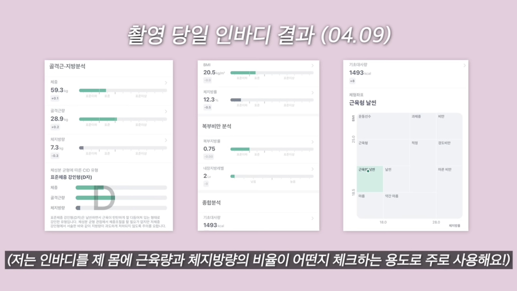 대단한 것 같은 여수언니 운동루틴+인바디 수치 | 인스티즈