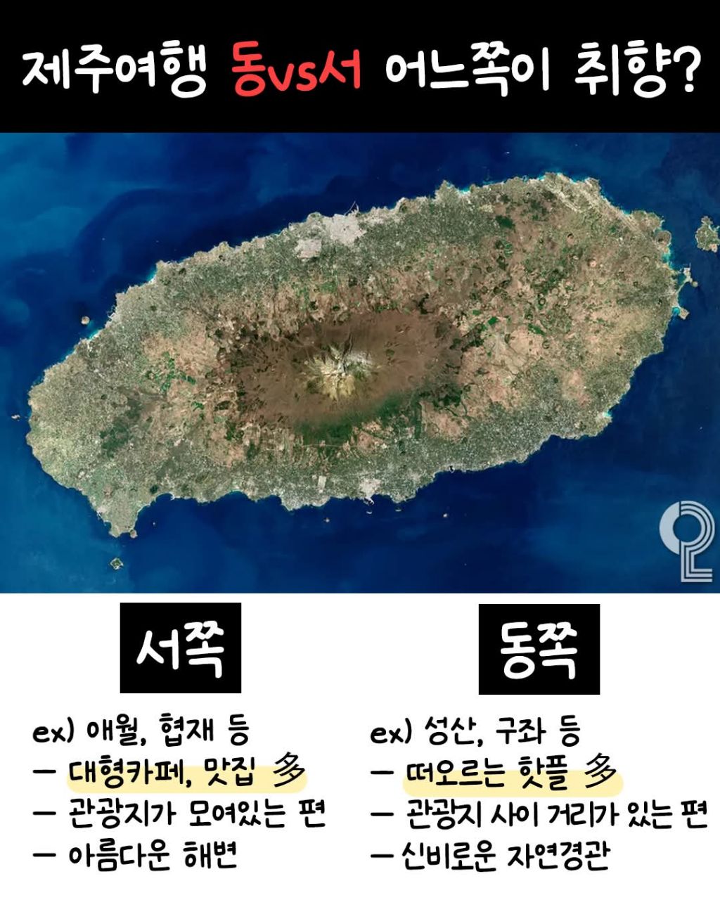 제주도 서쪽과 동쪽 여행지 추천 | 인스티즈