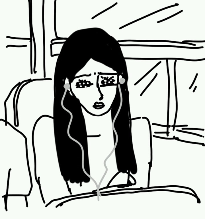 버스에서 노래들을때 듣는 노래에 따른 미묘한 표정변화 | 인스티즈