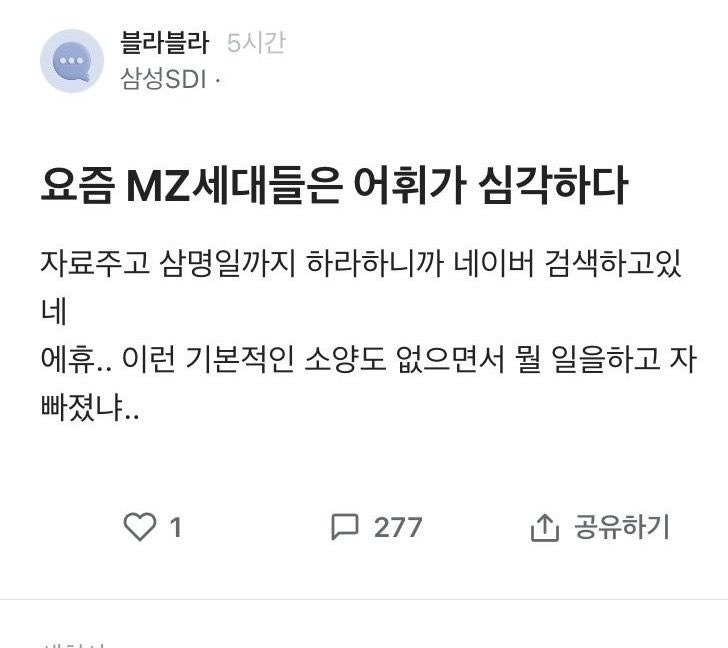 요즘 MZ세대들은 어휘가 심각하다.jpg | 인스티즈