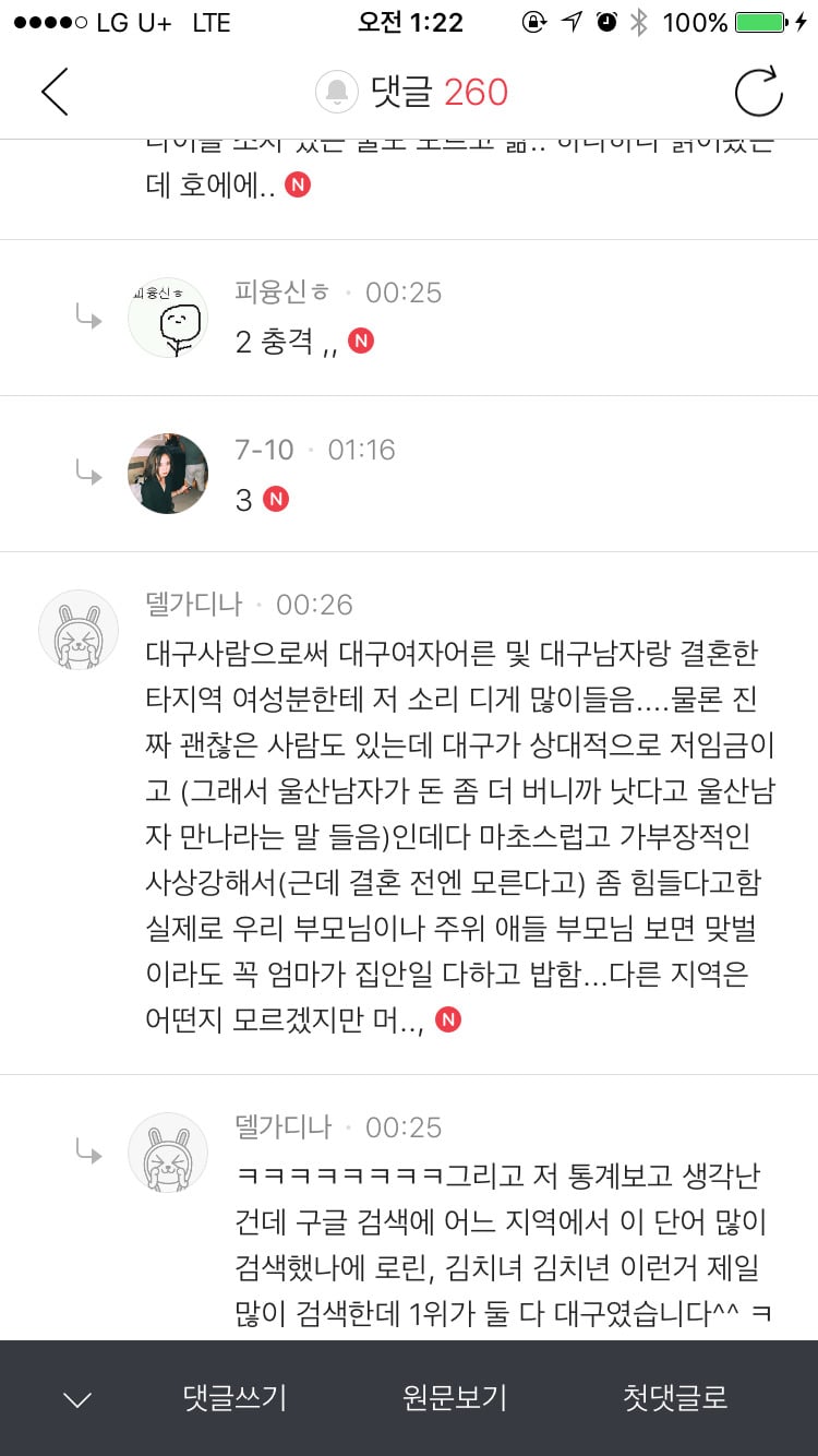 인기글에 올라온 대구남자 인식의 일반화 | 인스티즈