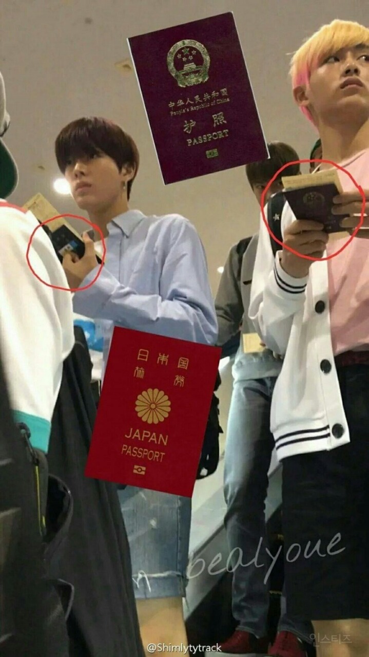 다국적 아이돌 그룹의 여권들.passport | 인스티즈