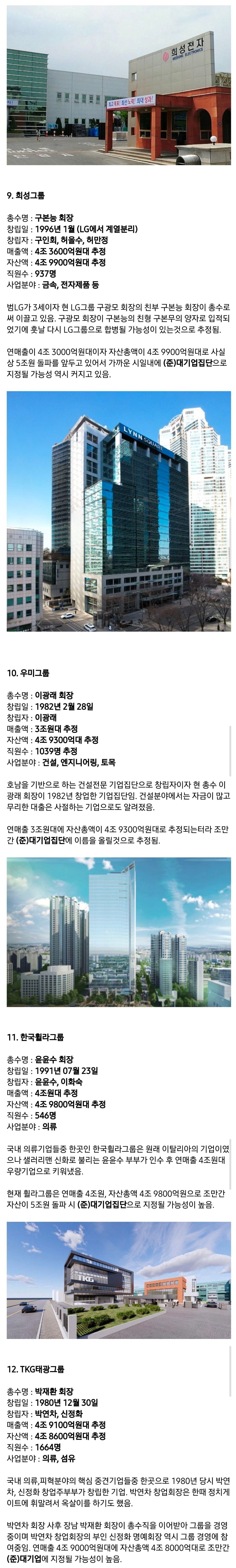 조만간 대기업이 될 가능성이 큰 중견기업들 33개 정리 | 인스티즈
