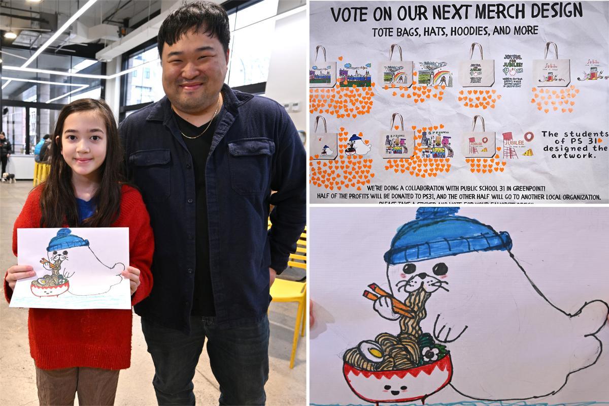 동네 마트 굿즈 일러스트 대회에서 우승한 "매운 라면을 먹는 물개"그림 | 인스티즈