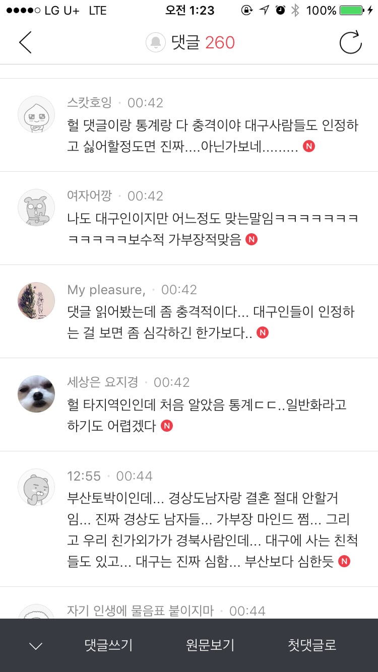 인기글에 올라온 대구남자 인식의 일반화 | 인스티즈