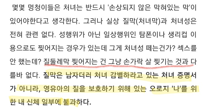 질막(처녀막)에 대해 넌 어디까지 알고있니? | 인스티즈