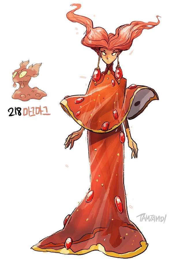 포켓몬을 의인화 한다면? -2세대 포켓몬 일러스트 | 인스티즈