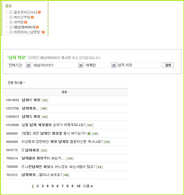 유부녀들이 말하는 남자외모의 중요성 | 인스티즈