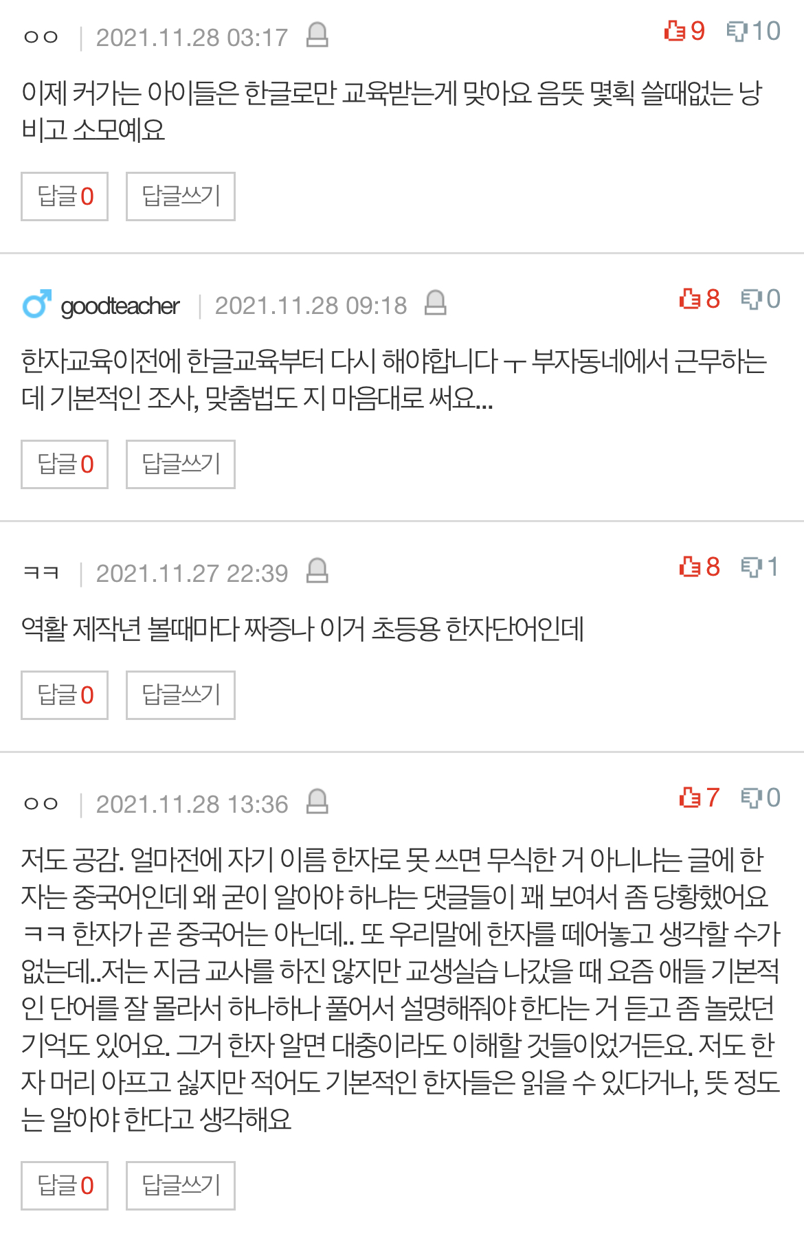 요즘 학부모님들 제발!! 다시 한자교육의 중요성좀 알아주세요 | 인스티즈
