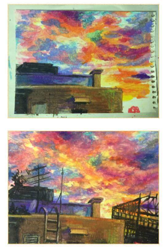 크레파스를 이용하여 그린 그림 | 인스티즈