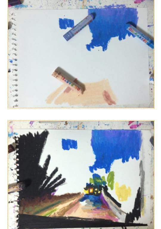 크레파스를 이용하여 그린 그림 | 인스티즈