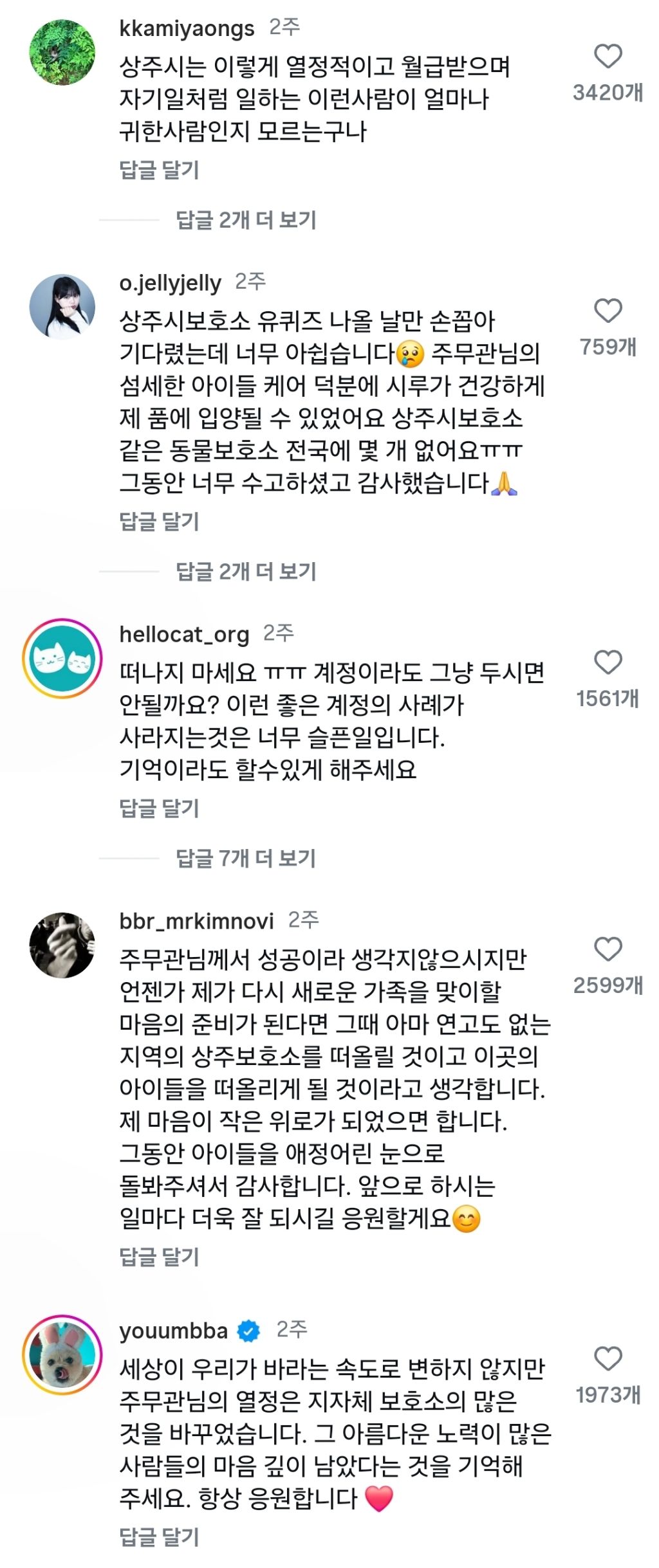 갑작스럽게 계정 폐쇄한 상주시 유기견센터 | 인스티즈