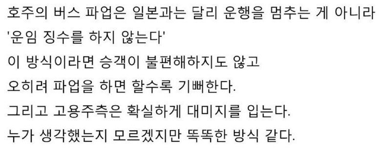 호주의 버스 파업 방식 | 인스티즈