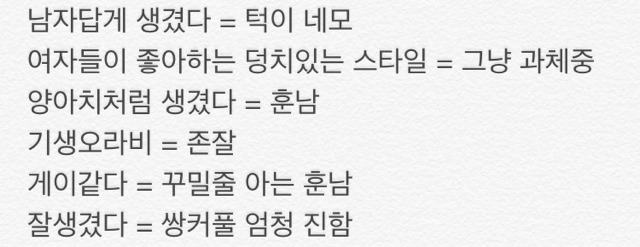 남자가 남자 외모 평가할때.txt (feat. 남자어) | 인스티즈