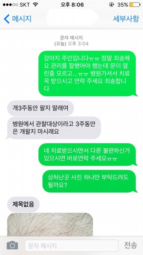 [판] +추가 강아지에게물린 배달원 합의금 사진 | 인스티즈