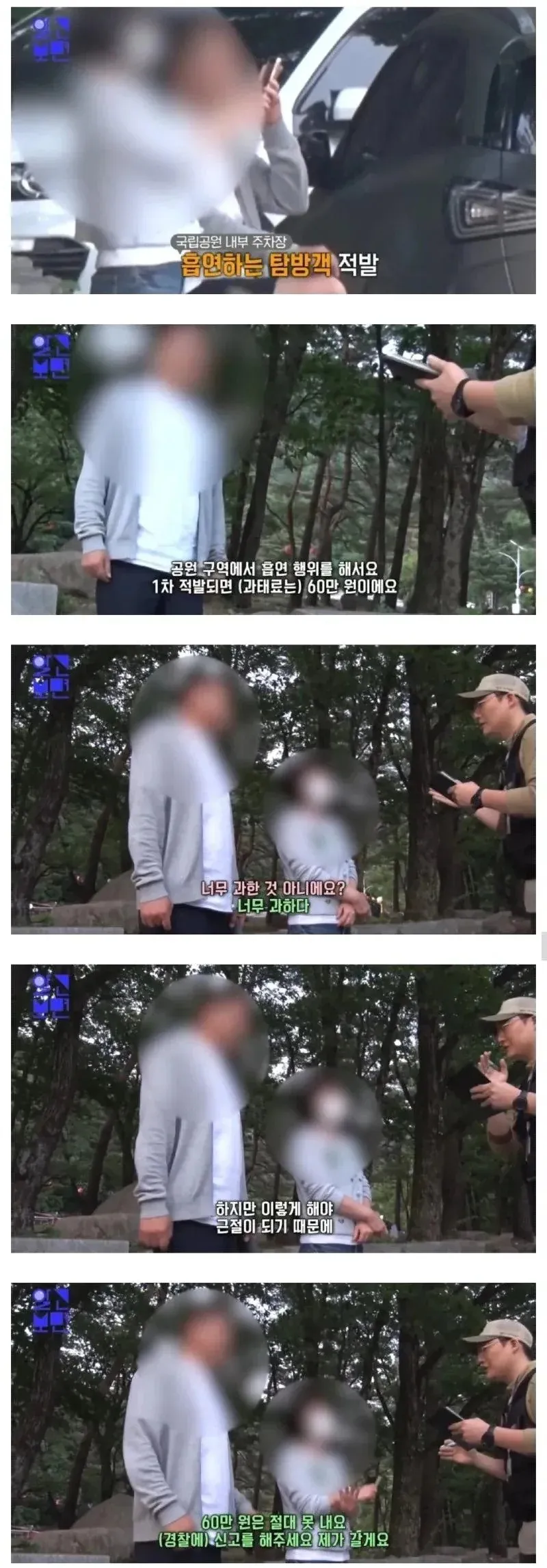 설악산에서 흡연하다 적발된 커플 | 인스티즈