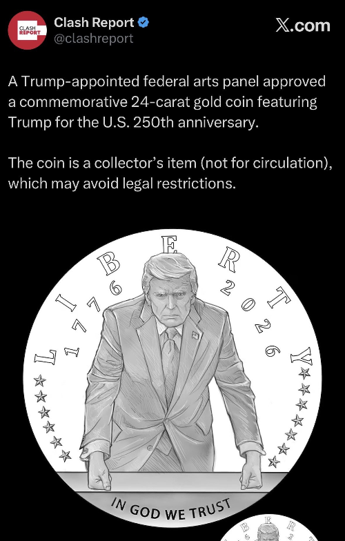 미국, 24K '트럼프 황금 코인' 승인 | 인스티즈