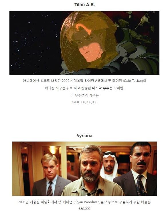 미국이 맷데이먼을 구하기 위해 쓴 금액 | 인스티즈