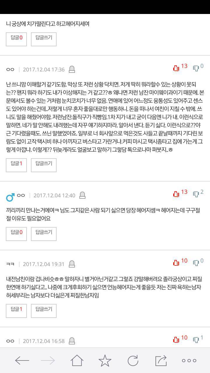 찌질하게 돈아끼는 남자친구 | 인스티즈