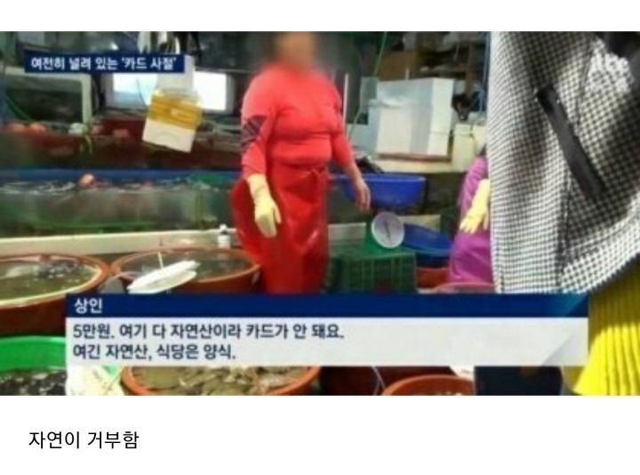 수산시장 카드거부 사유 레전드 | 인스티즈