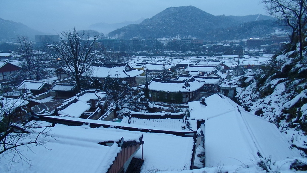 전주한옥마을 남천교 아치형의 아름다운 다리위의 한옥 누각 설경 및 야경 (안구정화) | 인스티즈