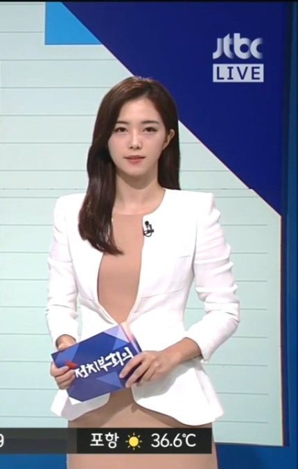 안경쓰기 전후 강지영 아나운서 | 인스티즈