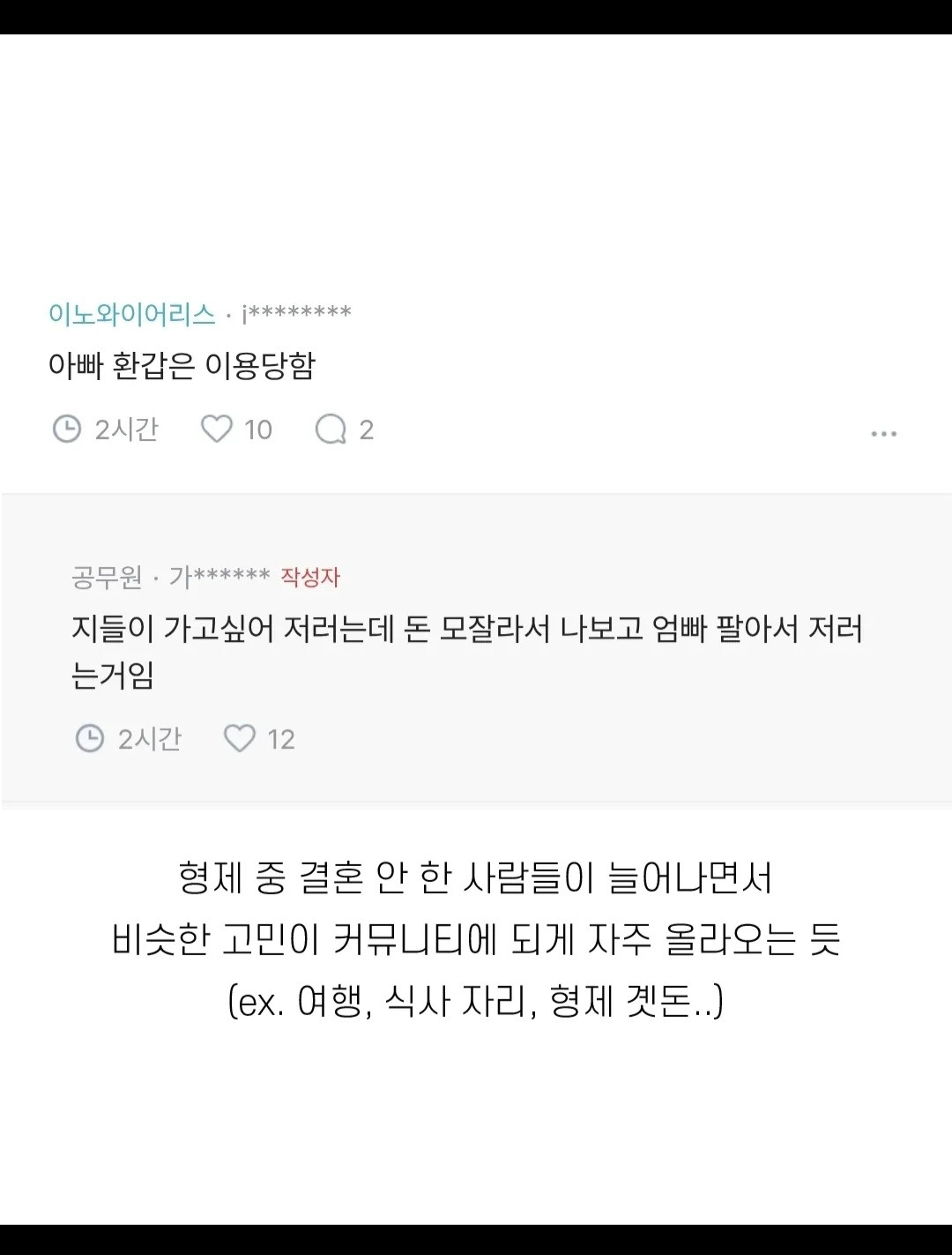 가족 간 여행 비용 논란 | 인스티즈