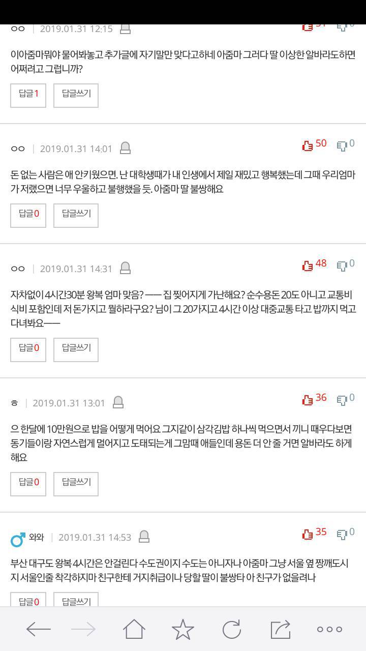 추가)대학생딸 용돈 얼마 주어야 하나요..자꾸다투네요 | 인스티즈