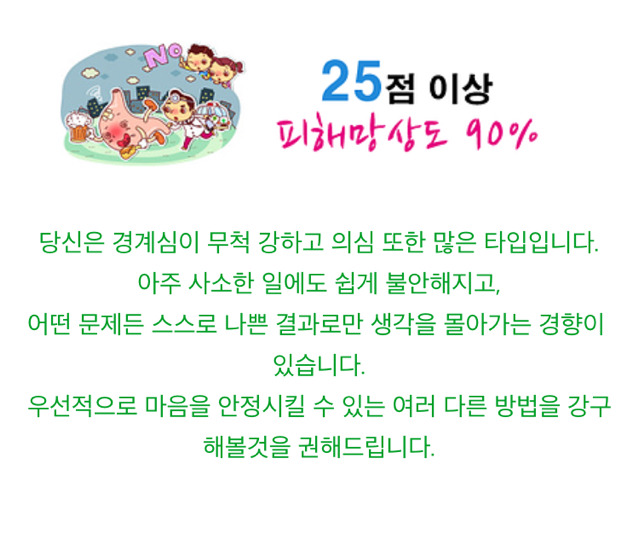 피해망상 테스트 (나 15점이상인데..) | 인스티즈