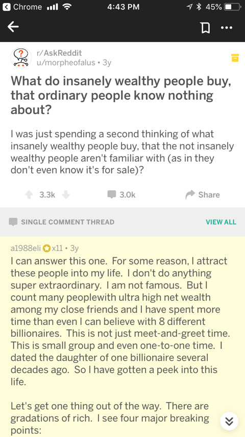 백억, 3백억, 천억, 1조 부자들의 삶의 질 차이 | 인스티즈