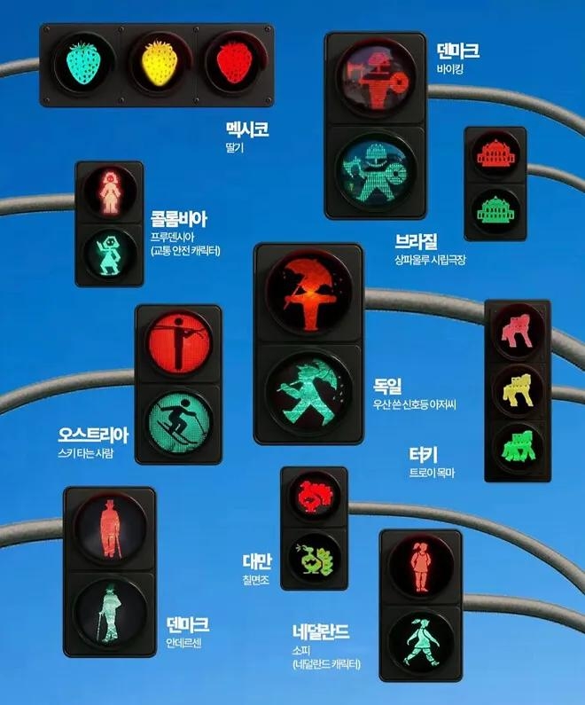 나라별 특징있는 귀여운 신호등 | 인스티즈