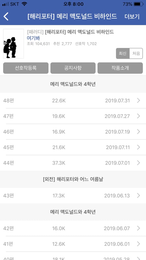 조아라 해리포터 패러디 처돌이가 쓰는 추천글 | 인스티즈
