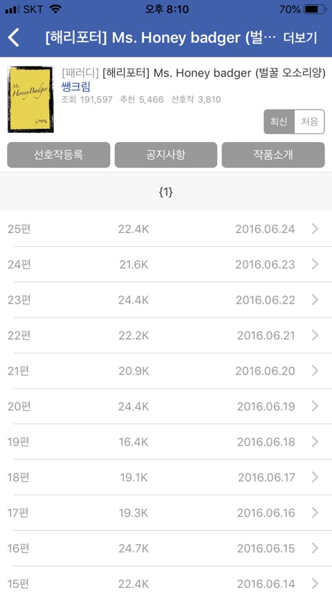 조아라 해리포터 패러디 처돌이가 쓰는 추천글 | 인스티즈